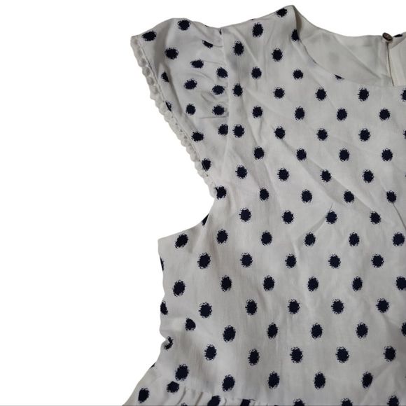 TCEC White/Black Polkadot Mini Dress Size M - Picture 2 of 7